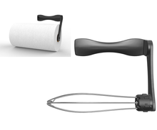 Load image into Gallery viewer, PolarityGear Magnetic Mounted One-handed paper towel holder. Super strong magnets hold this securely to the side of your fridge or other metal surface.